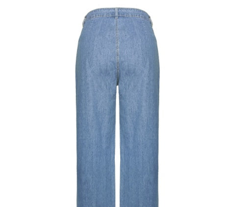 Women High Waist Blue Jeans Baggy style