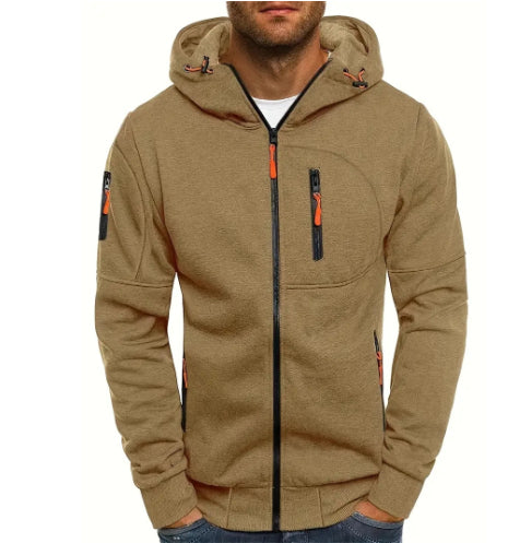 Veste de sport à capuche zippée pour homme