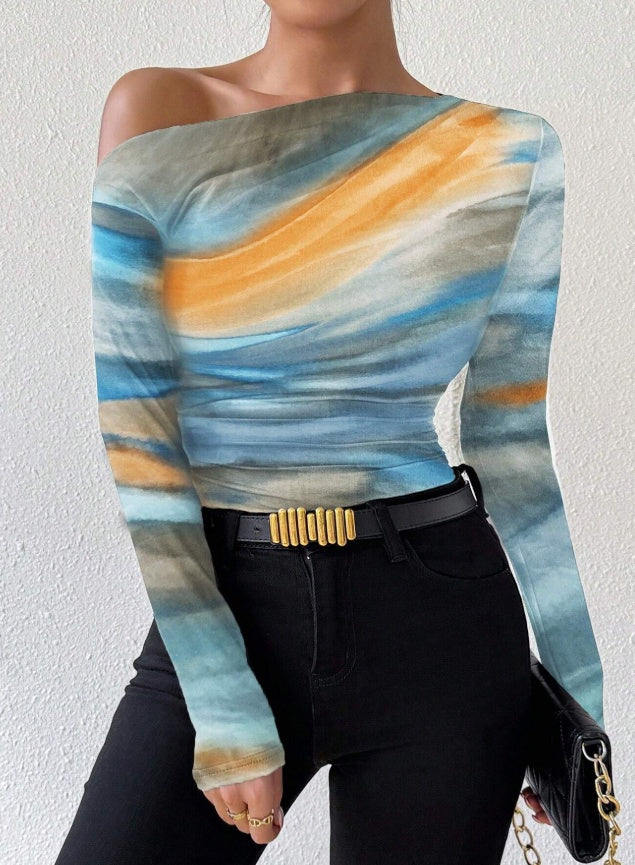 Women's Graphic Print Long Sleeve Tee