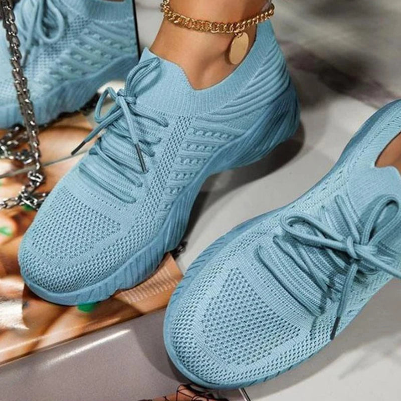 Women’s Summer Mesh Breathable Casual Lace-Up Sport Sneakers