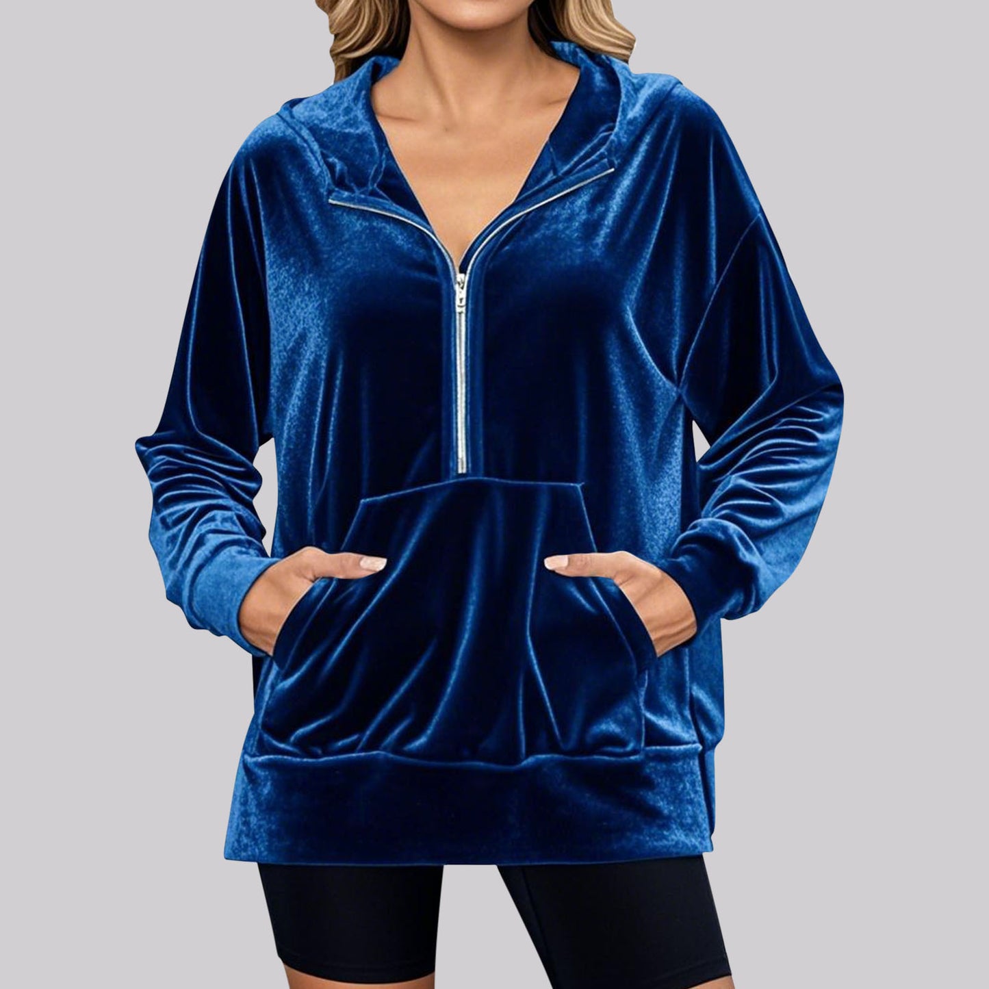 Pleuche Zip Pocket Top