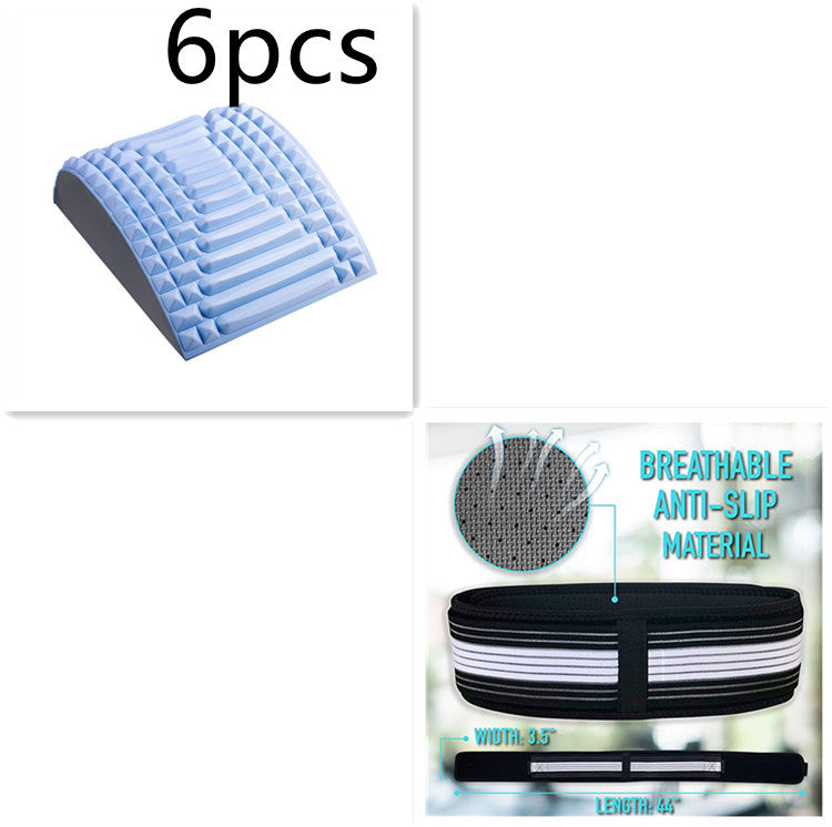 Therapeutic Back Stretcher & Lumbar Support Pillow - Multi-Level Massager for Neck, Waist & Lower Back Pain Relief - Ideal for Sciatica & Herniated Disc Recovery