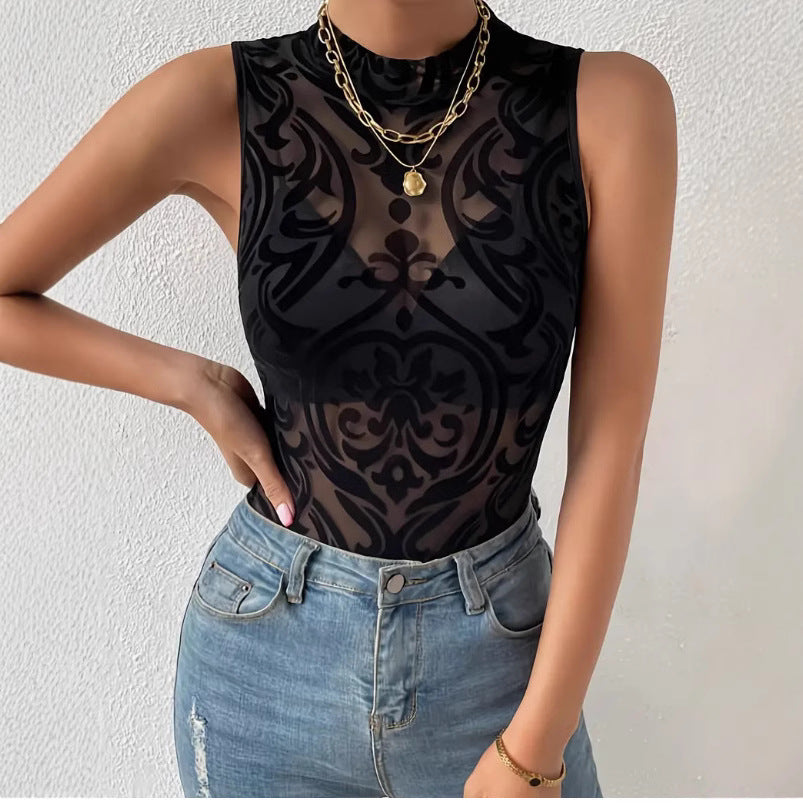 Women's Geometric Print Bodysuit