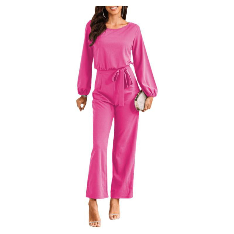 Combinaison pull femme ajustée à lacets et manches longues