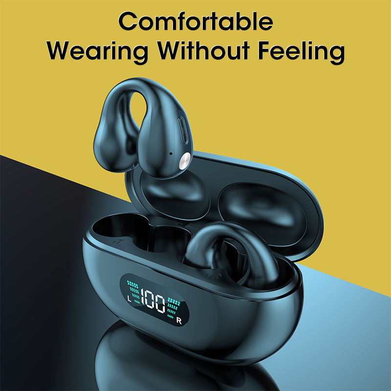 Bone Conduction Bluetooth 5.3 Wireless Earbuds - Sports Headset with Touch Control
