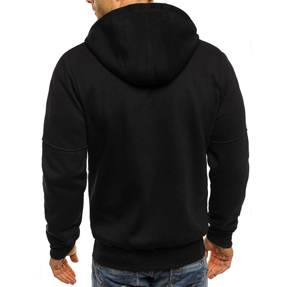 Men's Zip-Up Hooded Sports Jacket