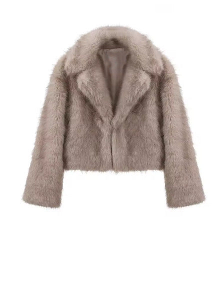 Haut en fausse fourrure pour femmes, collection automne-hiver