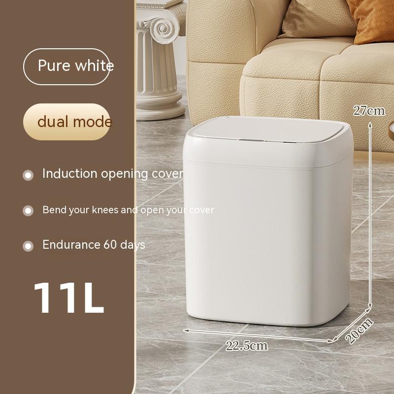 Automatic Smart Trash Can with Sensor Lid - Touchless Dustbin for Bedroom, Living Room & Kitchen Storage