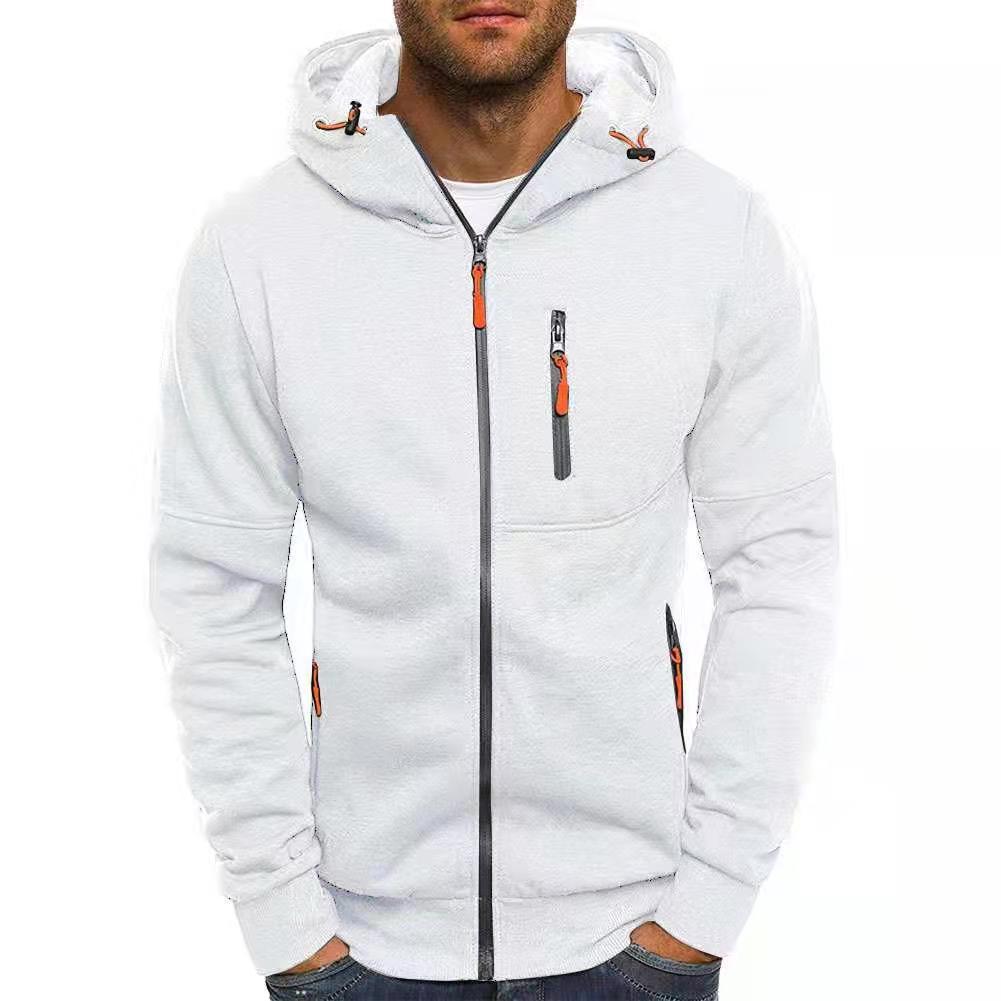 Men's Zip-Up Hooded Sports Jacket