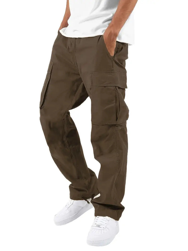 Pantalon cargo ample à cordon de serrage pour homme