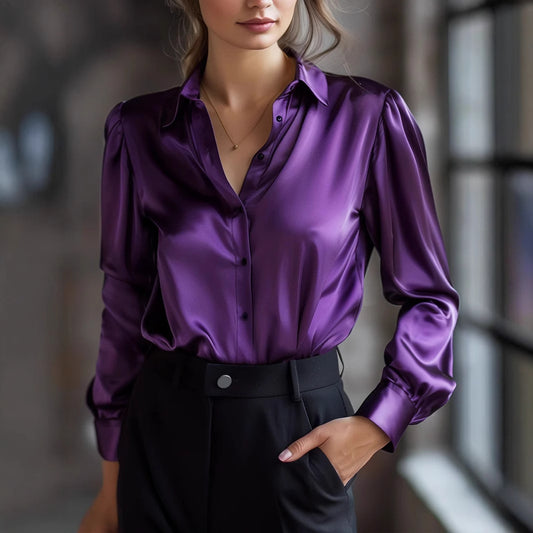 Women's Oversized Casual Shirt - Loose Fit Blouse