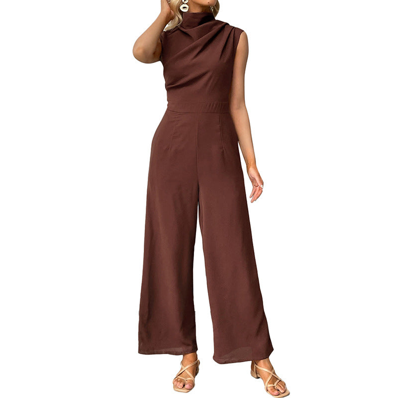 Elegant Women's Sleeveless Wide-Leg Jumpsuit