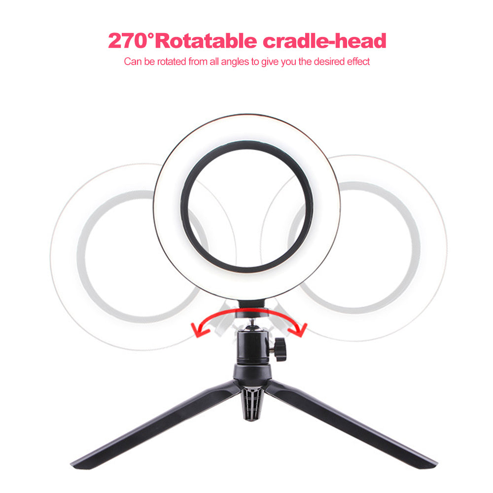 26cm LED Ring Light with Built-in Clip - Professional Lighting for Photography & Video