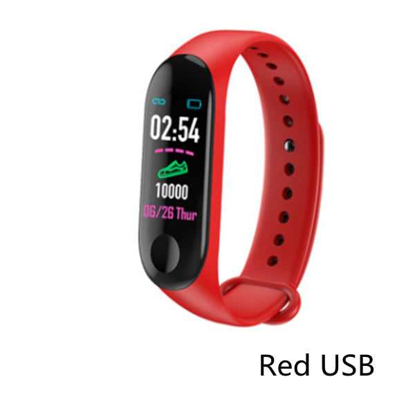 Smart Fitness Bracelet - Heart Rate & Blood Pressure Monitor with Step Tracker