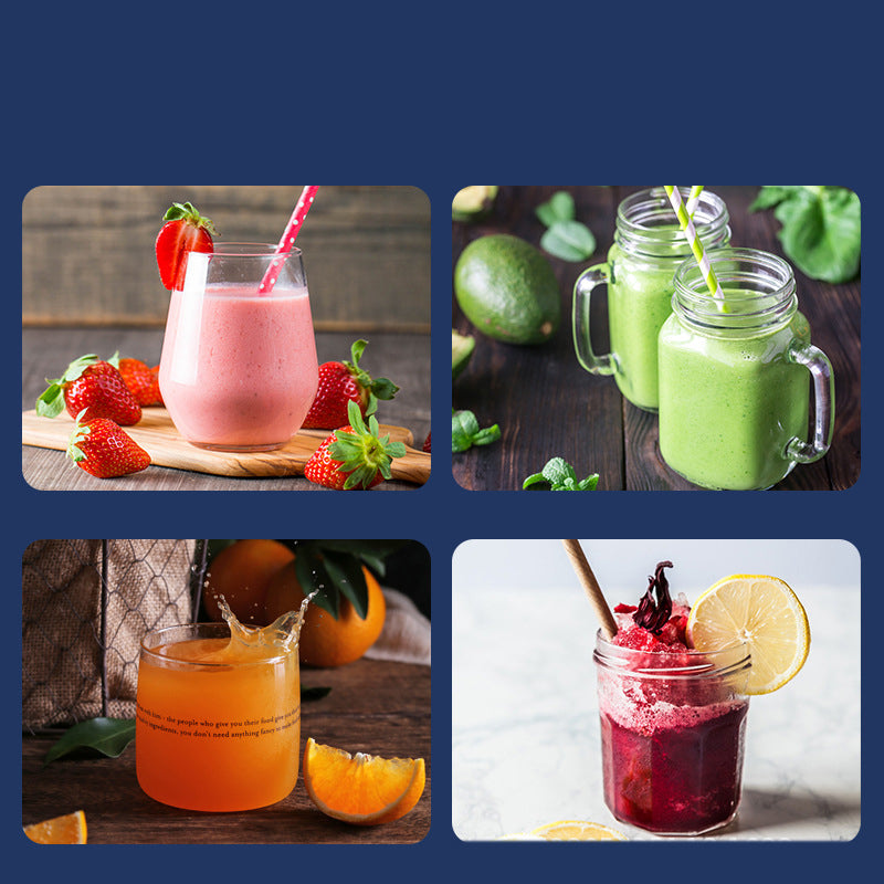 Portable USB Rechargeable Blender - 6-Blade Mini Juicer