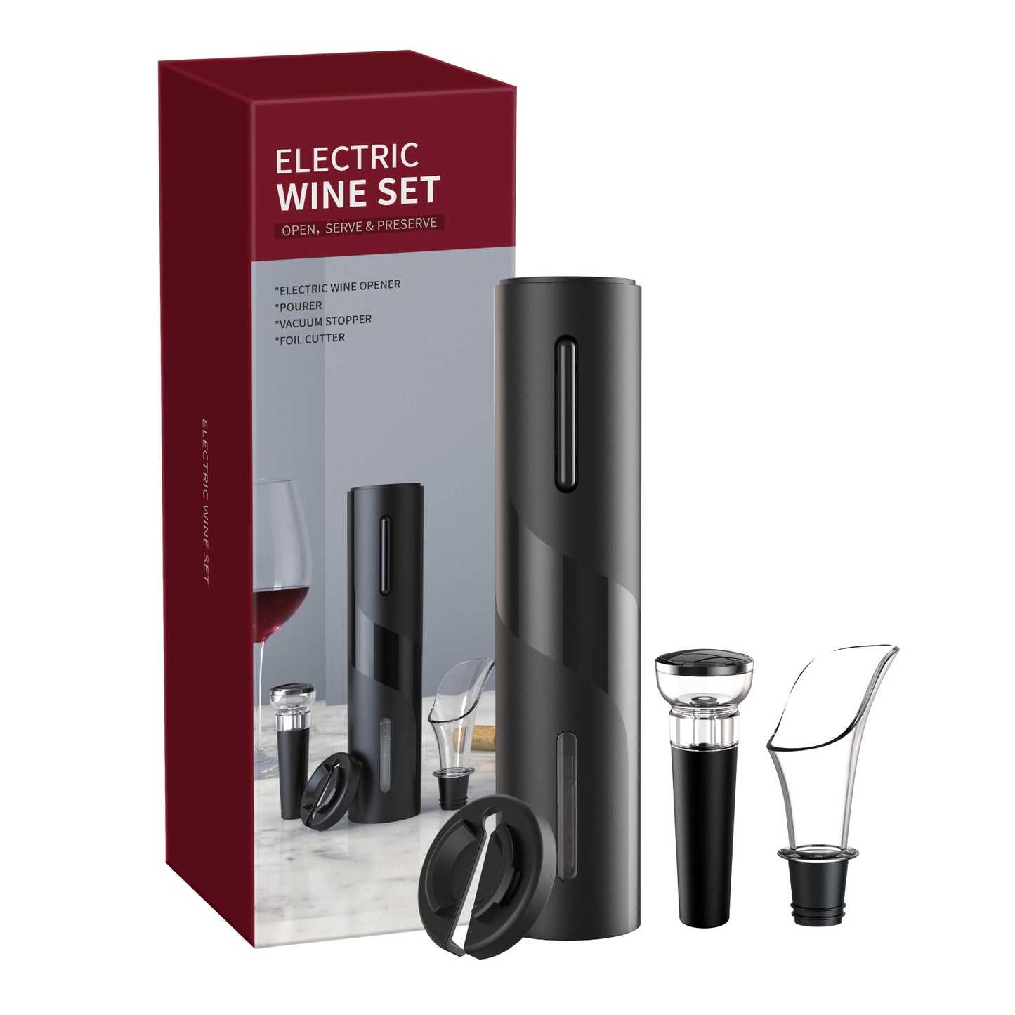 USB Rechargeable Electric Wine Bottle Opener - Automatic Corkscrew