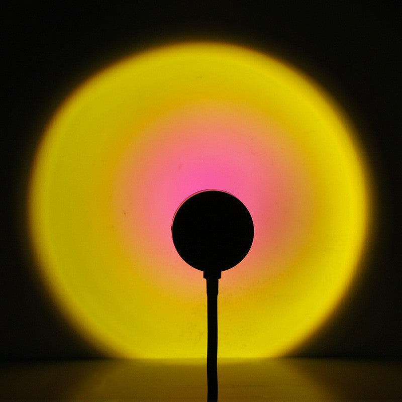 Sunset Projection Lamp - Rotating Rainbow Night Light for Wall Decoration