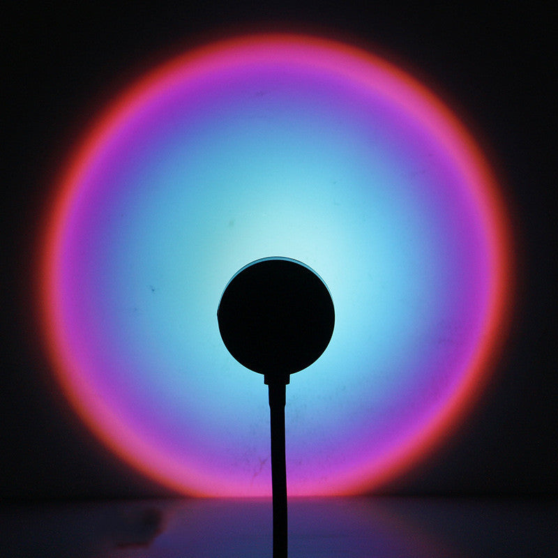 Sunset Projection Lamp - Rotating Rainbow Night Light for Wall Decoration