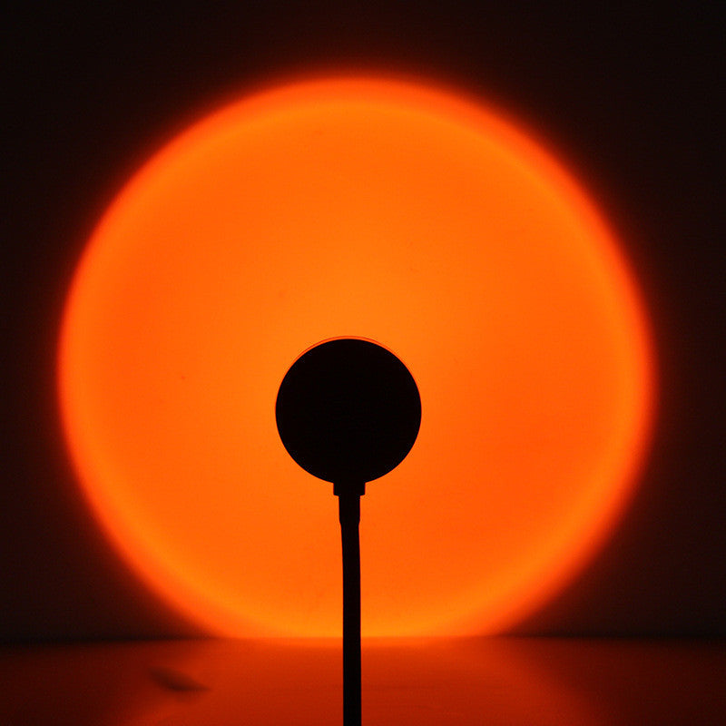Sunset Projection Lamp - Rotating Rainbow Night Light for Wall Decoration