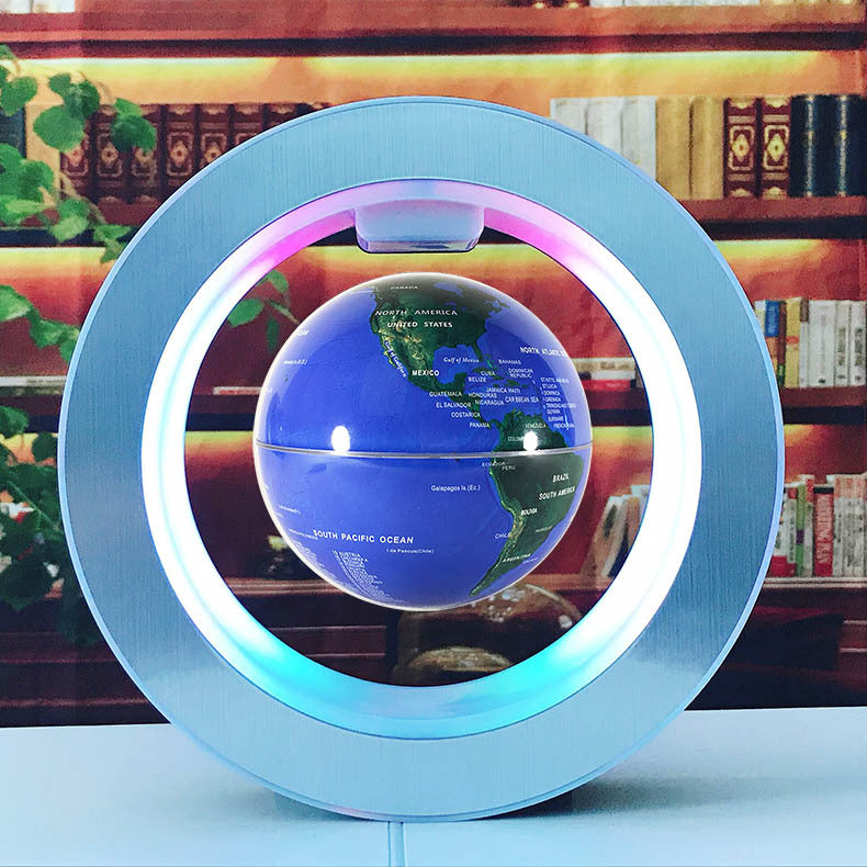LED World Map Floating Globe - Magnetic Levitation Anti-Gravity Light