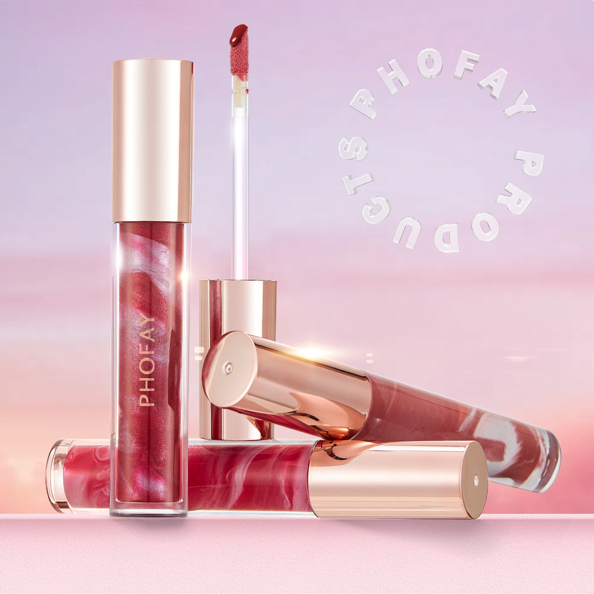Brillant à lèvres hydratant rose épanouie PHOFAY
