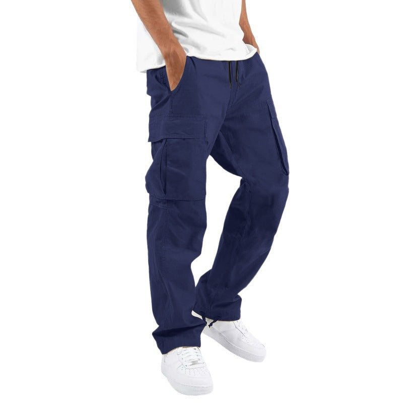 Pantalon cargo ample à cordon de serrage pour homme