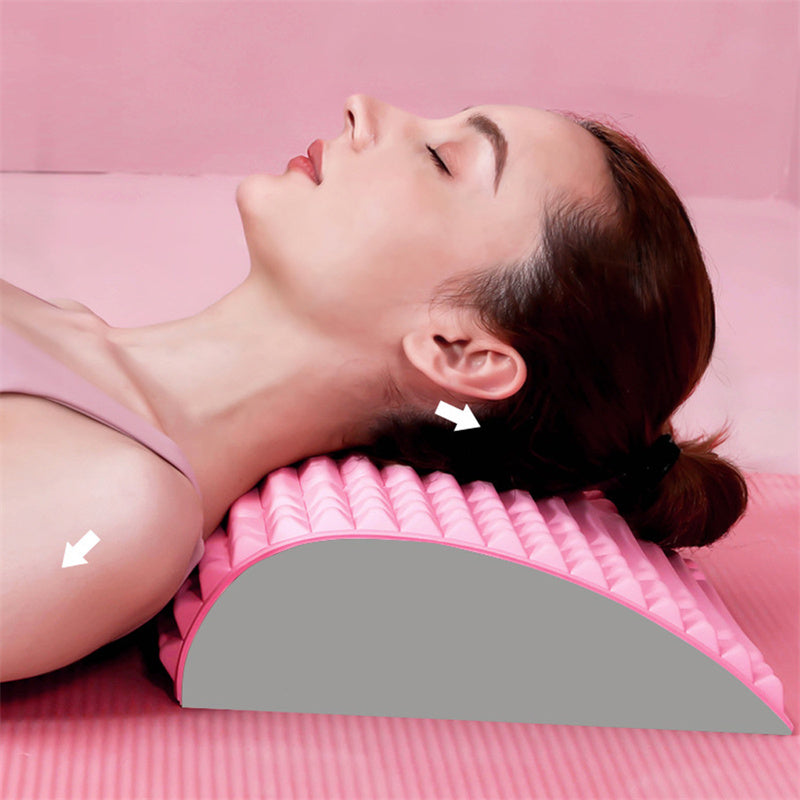 Therapeutic Back Stretcher & Lumbar Support Pillow - Multi-Level Massager for Neck, Waist & Lower Back Pain Relief - Ideal for Sciatica & Herniated Disc Recovery