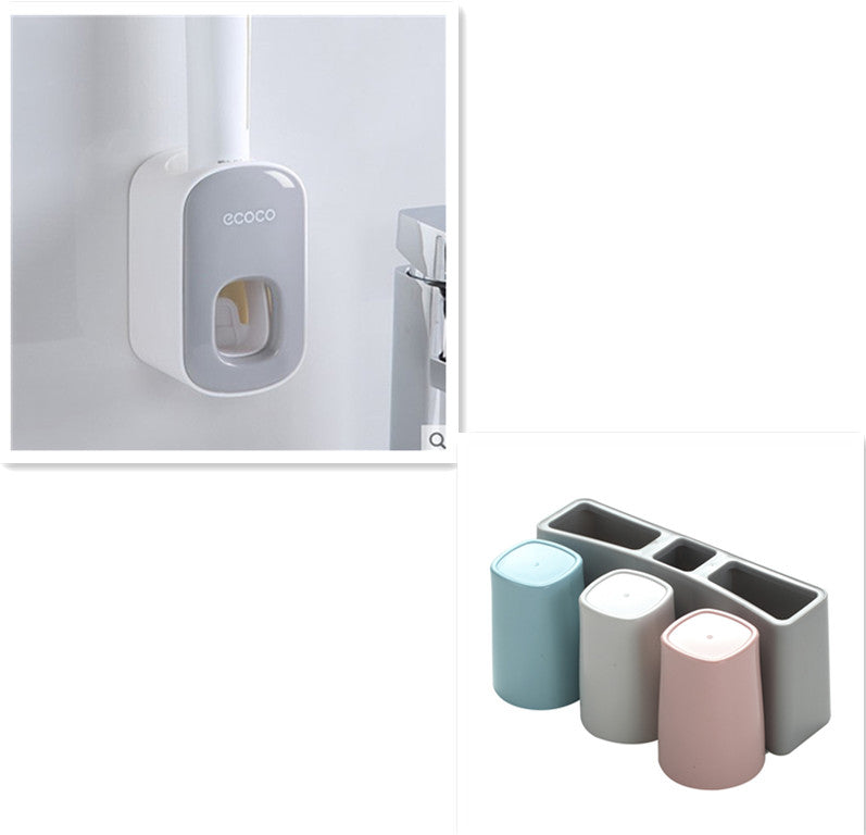 Automatic Wall Mount Toothpaste Dispenser Set