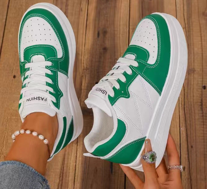 Women's White Platform Sneakers - Chunky Sole Elevator Trainers for Height & Style