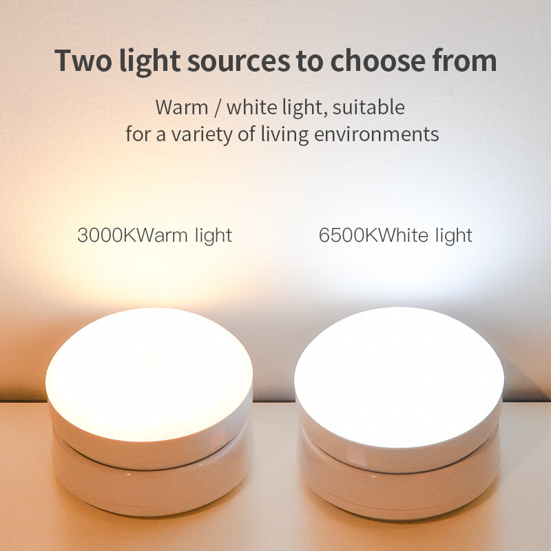Veilleuse à détecteur de mouvement rotatif - Lumière LED pour couloir, garage et armoire
