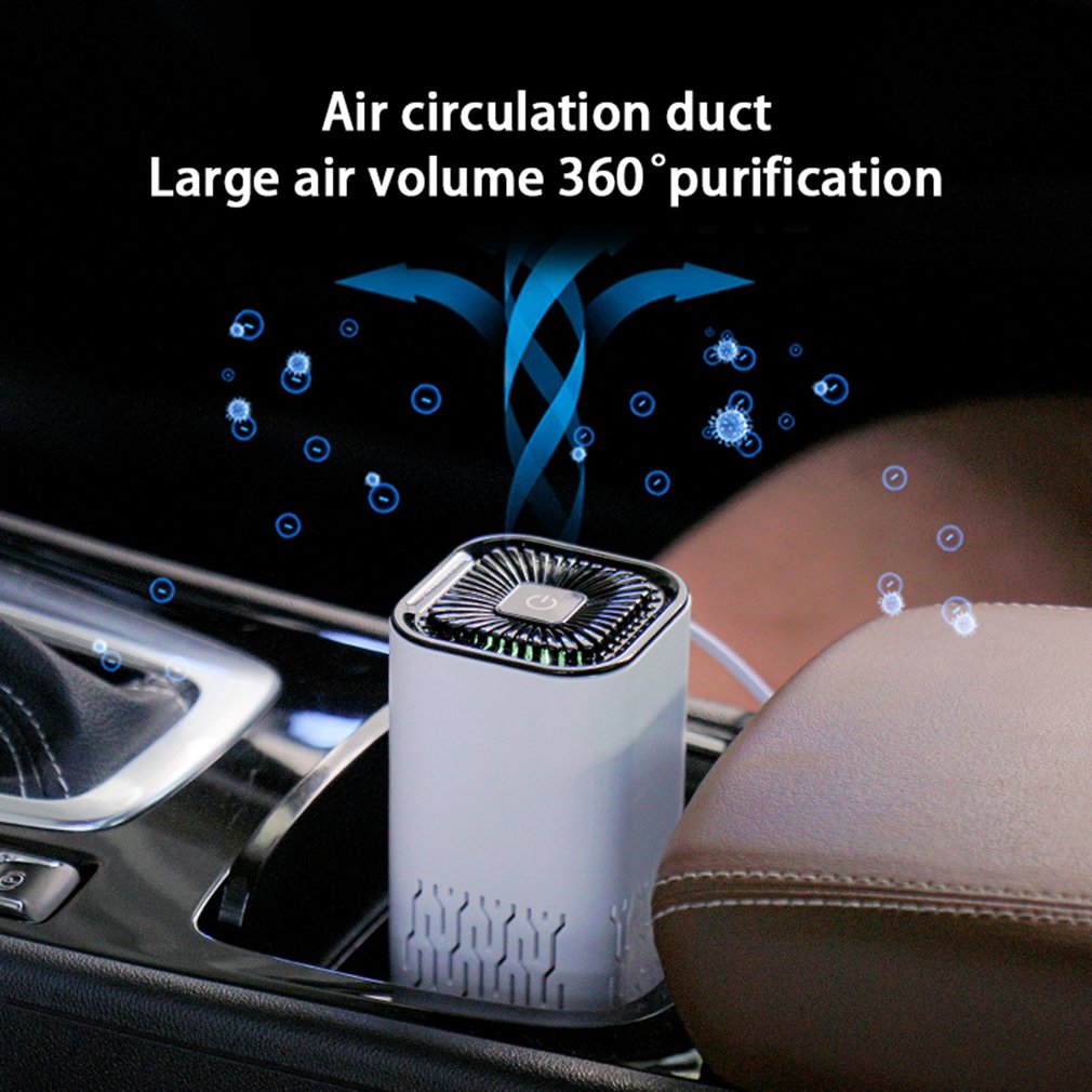 Portable Car Air Purifier - Negative Ion Generator for Fresh Air