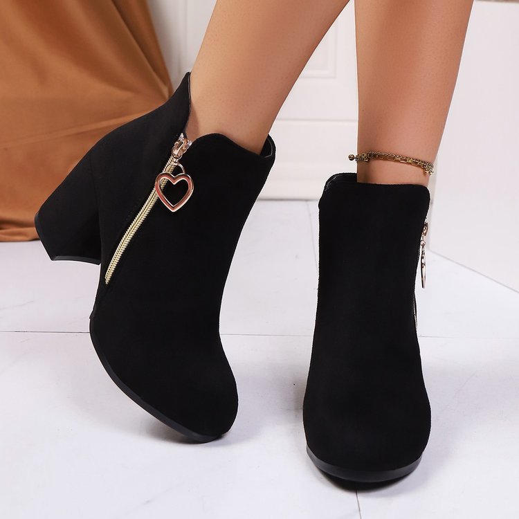 Bottines Chelsea en daim à fermeture éclair latérale et élégantes