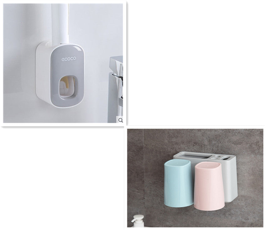 Automatic Wall Mount Toothpaste Dispenser Set