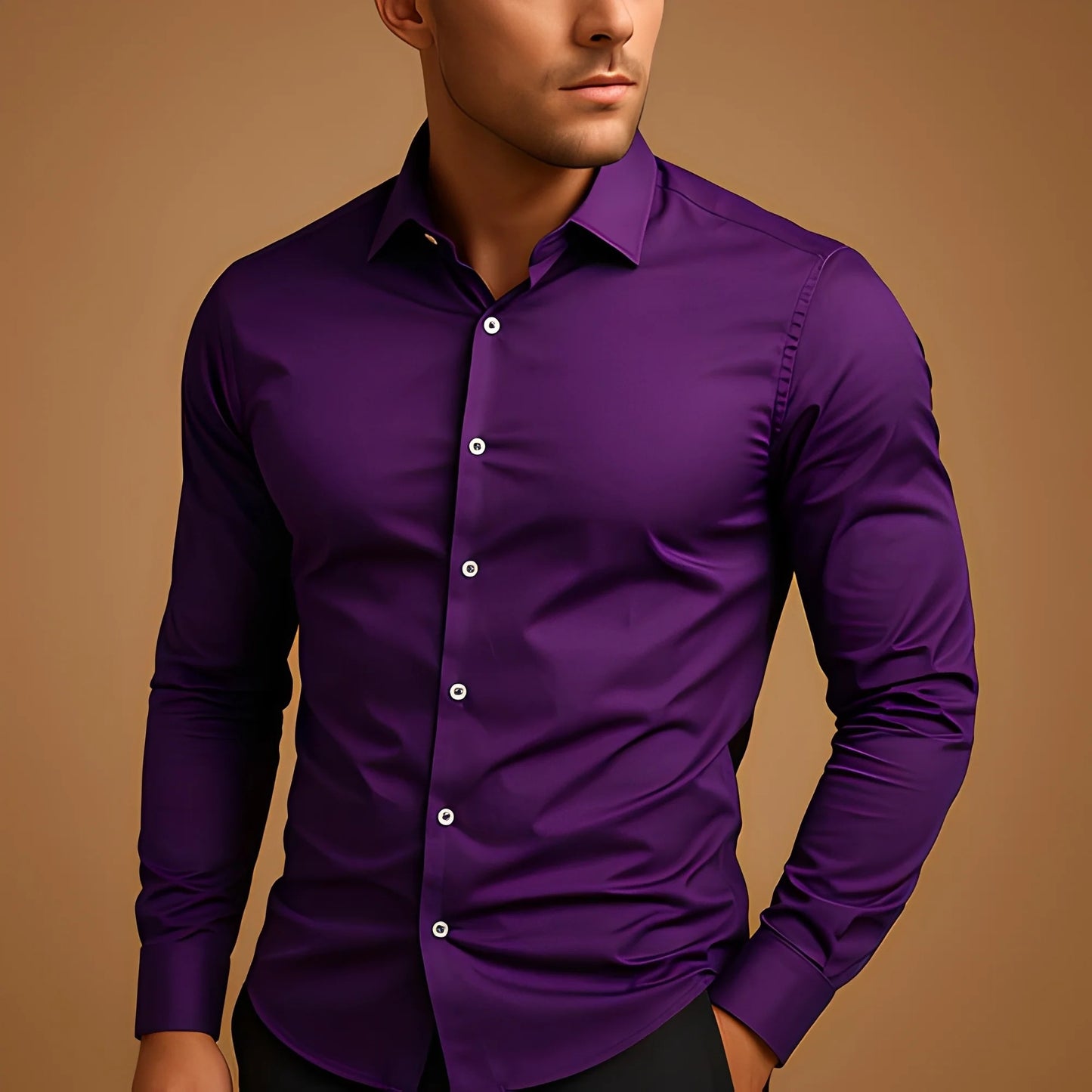 Men's Long Sleeve Business Shirt