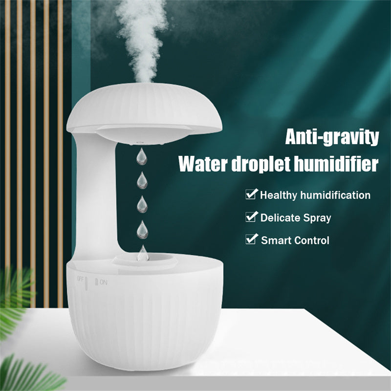Anti-Gravity Levitating Water Drop Humidifier - Whisper Quiet Cool Mist Maker with Stress Relief