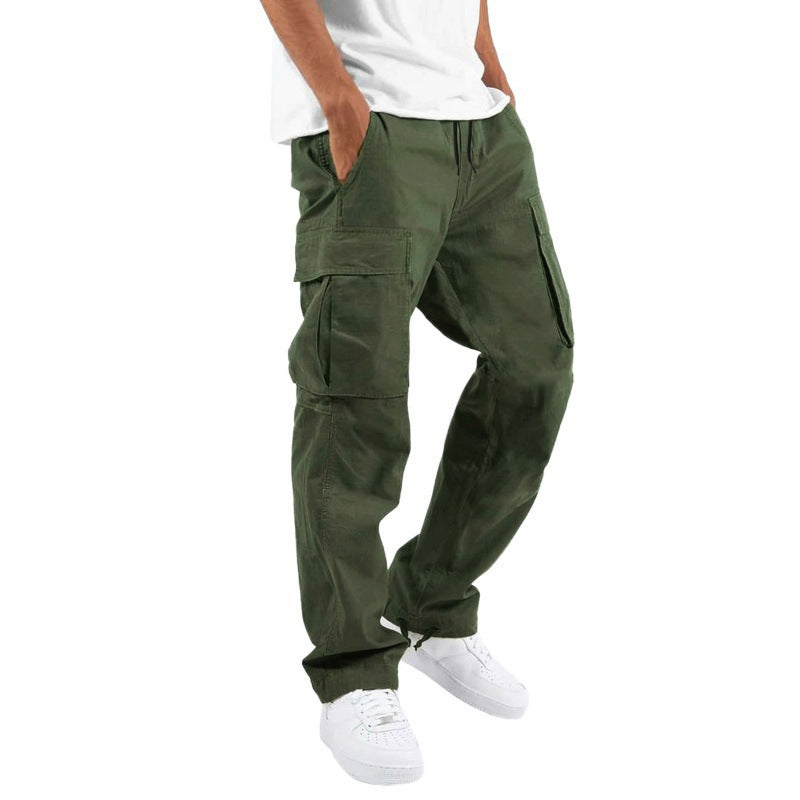 Pantalon cargo ample à cordon de serrage pour homme
