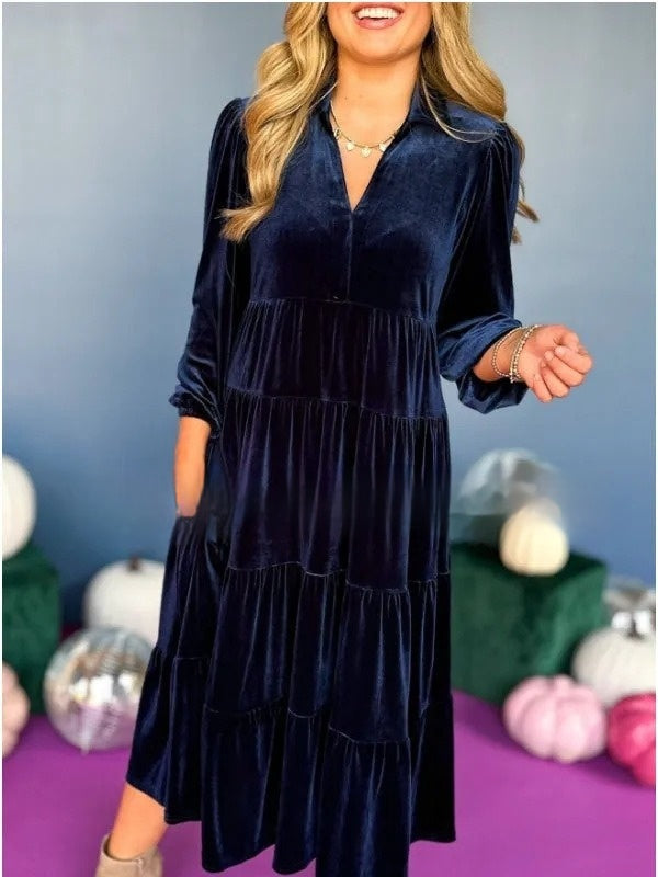 Velvet Loose Fit Dress