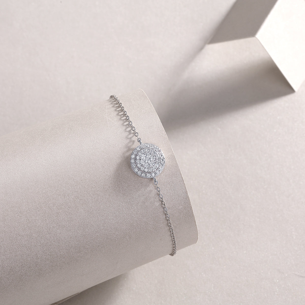 Chain Of Wealth - S925 Platinum Plated Moissanite Bracelet Set