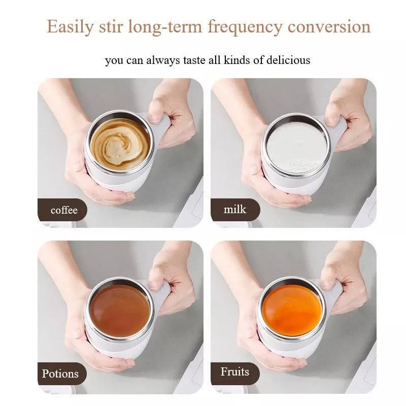 Electric Self-Stirring Coffee Cup - USB Rechargeable Magnetic Mixing Mug