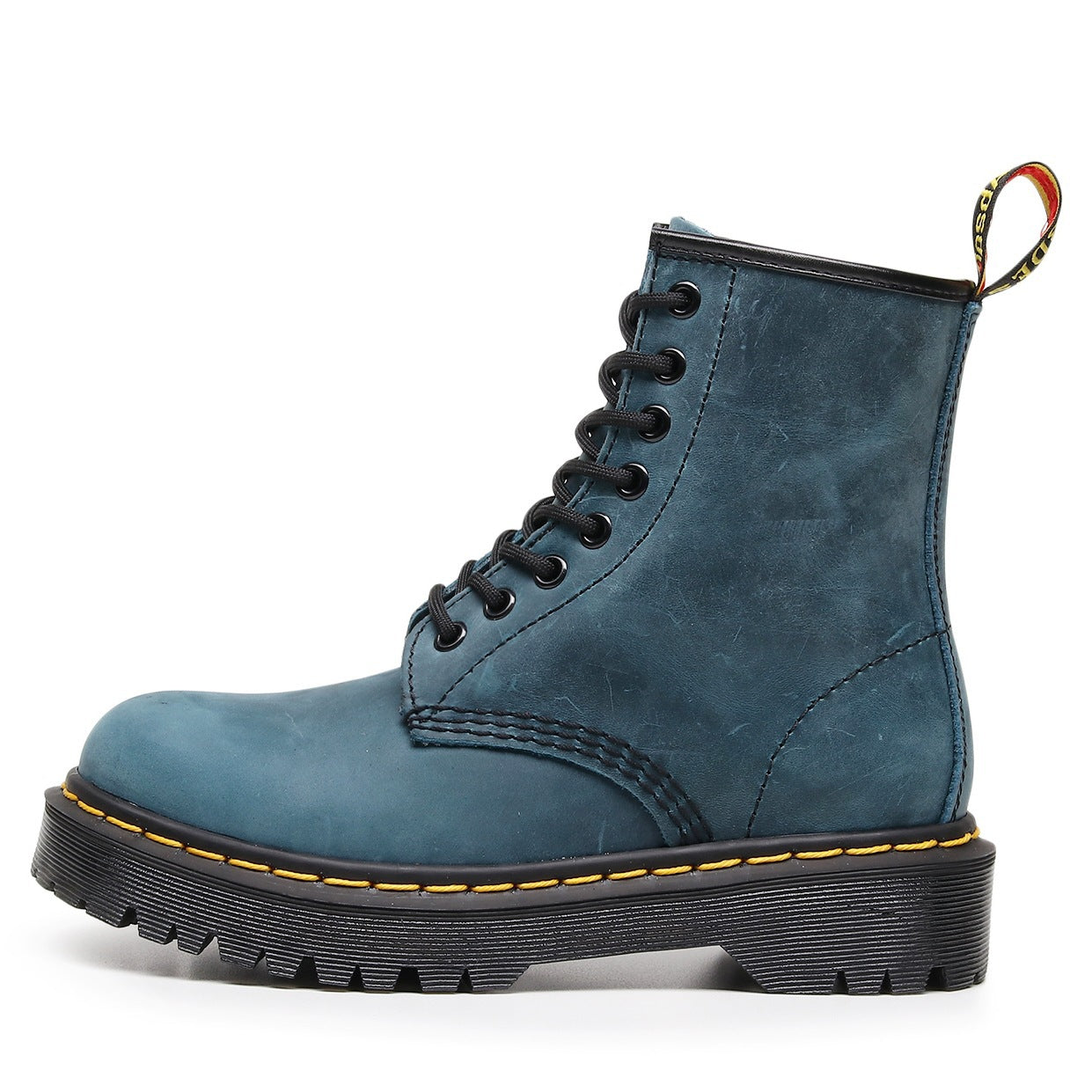 British Style Full-Grain Leather Biker Boots