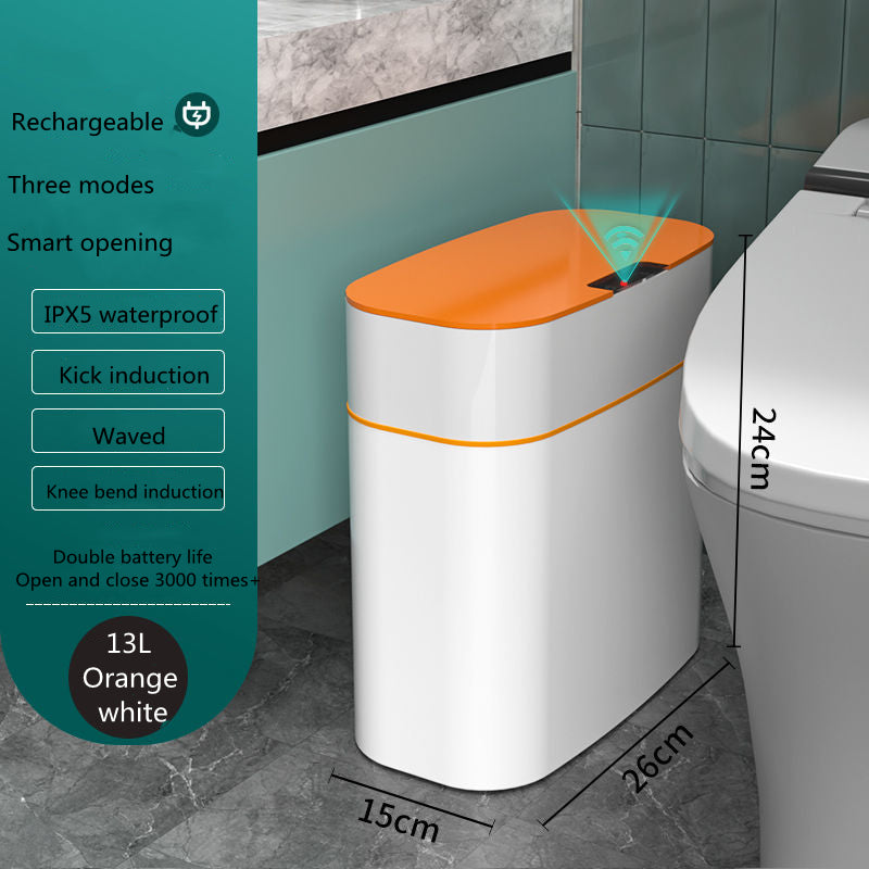 Automatic Smart Trash Can with Sensor Lid - Touchless Dustbin for Bedroom, Living Room & Kitchen Storage