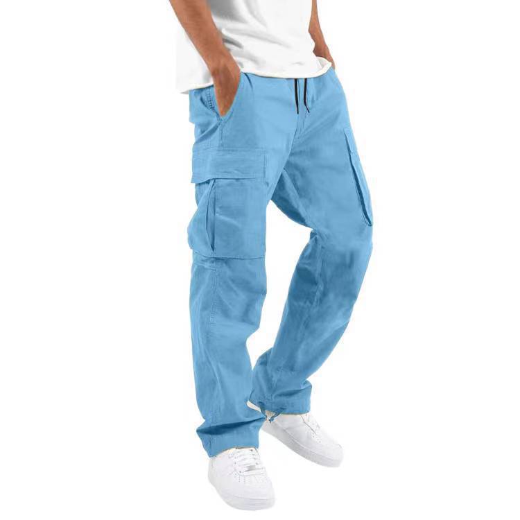 Pantalon cargo ample à cordon de serrage pour homme