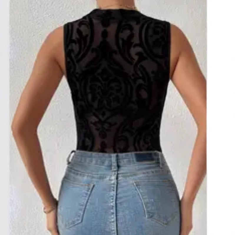 Women's Geometric Print Bodysuit