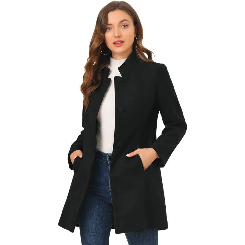 Women's Triple-Breasted Pocket Coat
