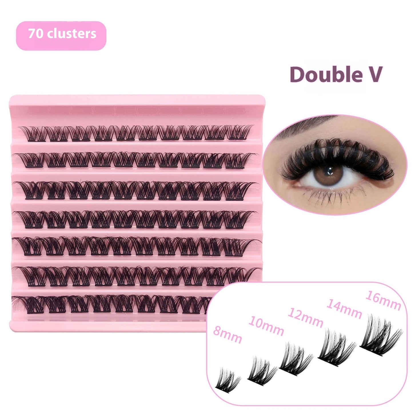 5D Thick False Eyelashes - Messy Volume Lash Extensions
