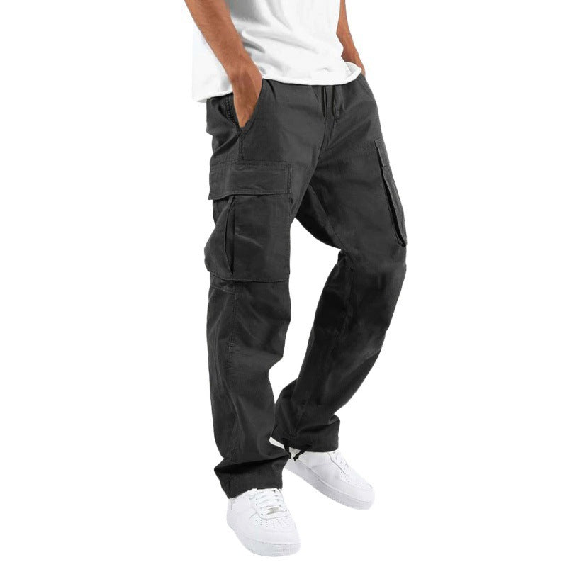 Pantalon cargo ample à cordon de serrage pour homme