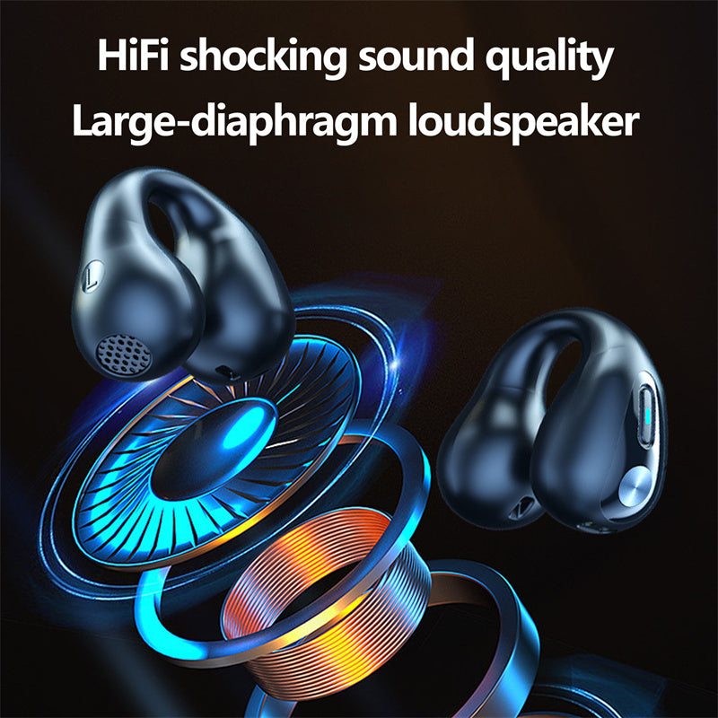 Bone Conduction Bluetooth 5.3 Wireless Earbuds - Sports Headset with Touch Control