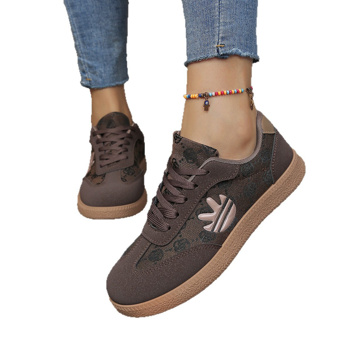 Women's Chunky Sole Retro Sneakers - Comfortable Style