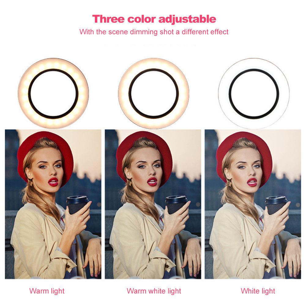 26cm LED Ring Light with Built-in Clip - Professional Lighting for Photography & Video