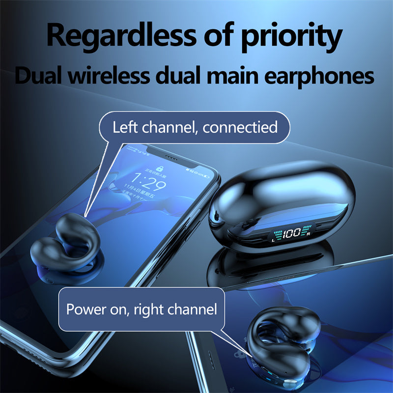 Bone Conduction Bluetooth 5.3 Wireless Earbuds - Sports Headset with Touch Control